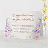 JWバプティスギフト – 赤い花グリーティングカード カード (黄色い花)