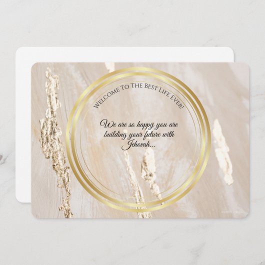 JWバプテスマのカードおめでとう (正面/裏面)