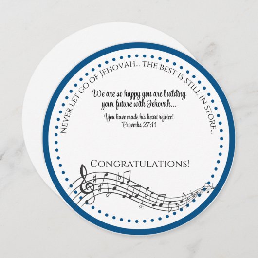 JWバプテスマのカードおめでとう シーズンカード (正面/裏面)