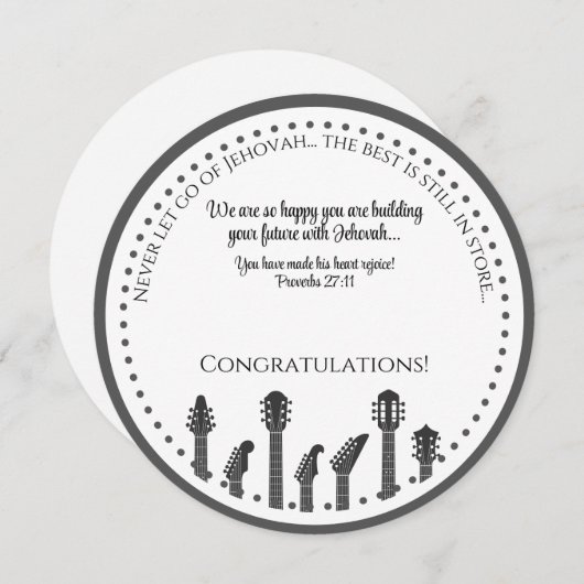 JWバプテスマのグリーティングカードおめでとう シーズンカード (正面/裏面)