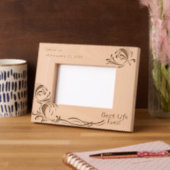 JWバプテスマの贈り物または形見 – 海波 レーザー彫刻フレーム (左)