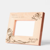 JWバプテスマの贈り物または形見 – 海波 レーザー彫刻フレーム (左)