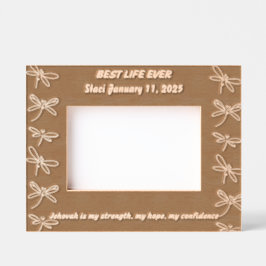 JWバプテスマパーソナライズされたキープサギフト レーザー彫刻フレーム