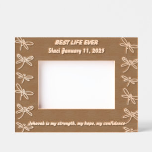 JWバプテスマパーソナライズされたキープサギフト レーザー彫刻フレーム