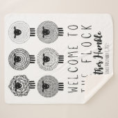 JWバプテスマパーソナライズされたギフト歓迎の群れ シェルパブランケット (正面(横))