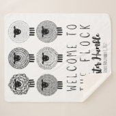 JWバプテスマパーソナライズされたギフト歓迎の群れ シェルパブランケット (正面(横))