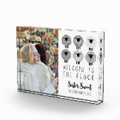 JWバプテスマパーソナライズされたギフト歓迎の群れ フォトブロック (右)