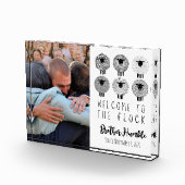 JWバプテスマパーソナライズされたギフト歓迎の群れ フォトブロック (右)