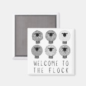 JWバプテスマパーソナライズされたギフト歓迎の群れ マグネット (正面/裏面)