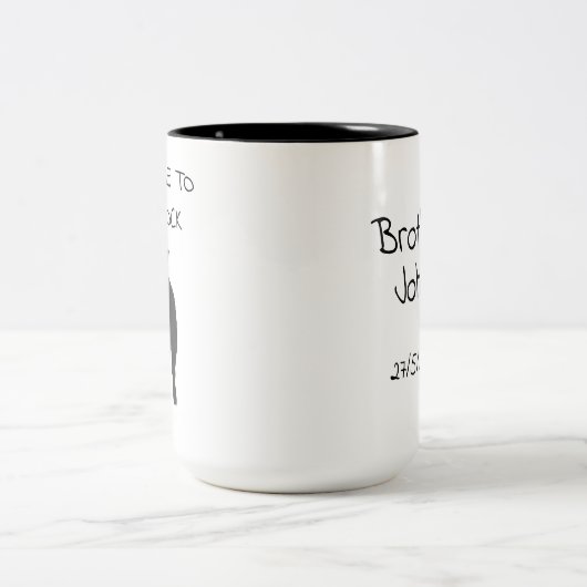 JWバプテスマ兄弟へのギフト群れにようこそ ツートーンマグカップ (中央)