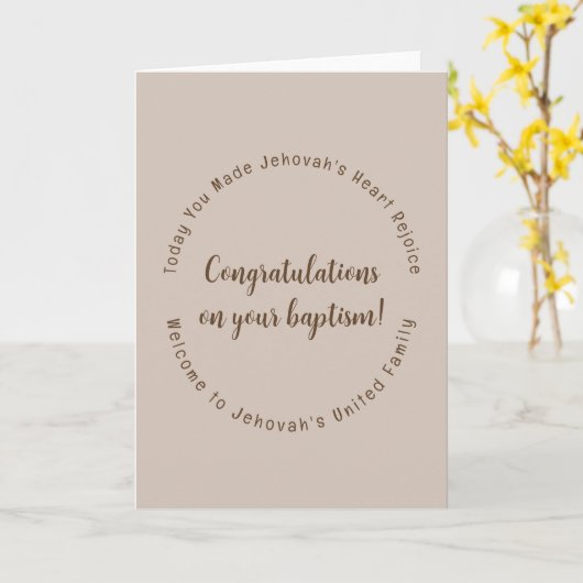 JWバプテスマ折りグリーティングカード カード (黄色い花)