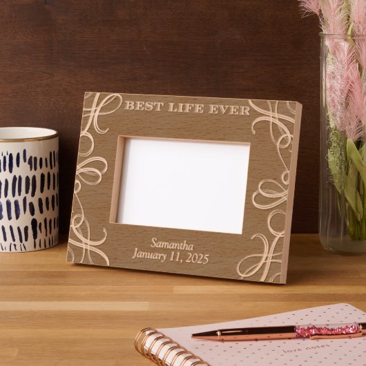 JWバプテスマ記念ギフトパーソナライズされた-! レーザー彫刻フレーム (左)