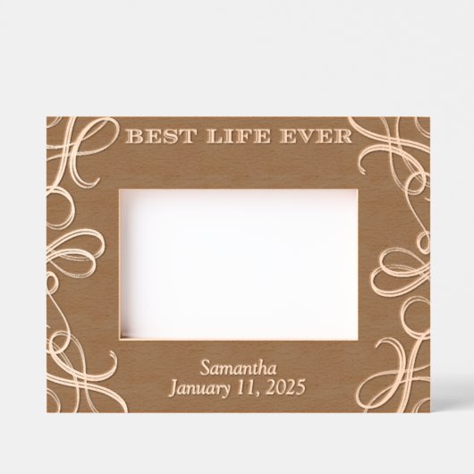 JWバプテスマ記念ギフトパーソナライズされた-! レーザー彫刻フレーム (正面)