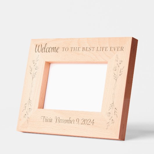 JWバプテスマ記念パーソナライズされた写真枠 レーザー彫刻フレーム (左)