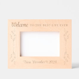 JWバプテスマ記念パーソナライズされた写真枠 レーザー彫刻フレーム