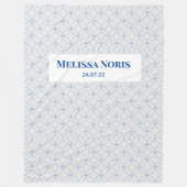 JWバプテパーソナライズされたスギフト – 青い円 フリースブランケット (正面)