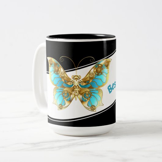 JWバプテパーソナライズされたスプティスキープサケギフトコーヒーマグ ツートーンマグカップ (正面左)