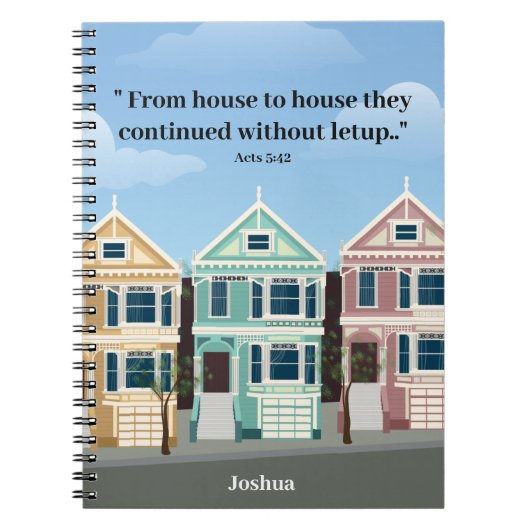 JWパイオニアギフト使徒5:パーソナライズされた42 ノートブック (正面)