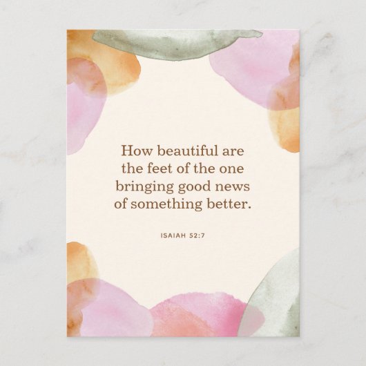 JWパイオニアギフト、イザヤ52:7 | JWはがき ポストカード (正面)