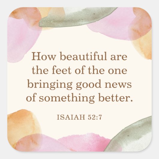 JWパイオニアギフト、イザヤ52:7 | JW スクエアシール (正面)