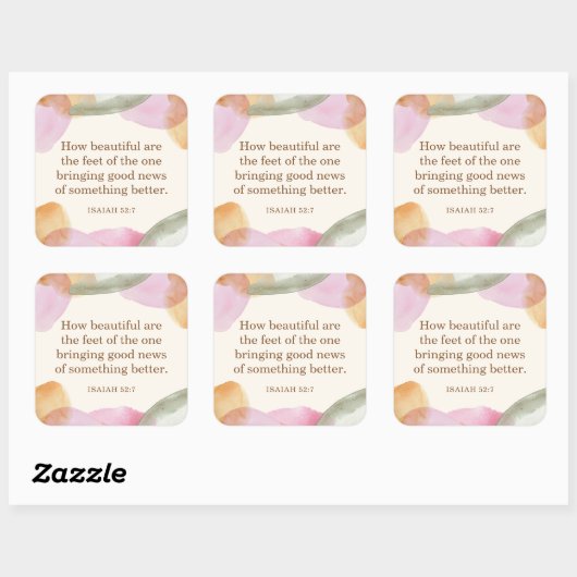 JWパイオニアギフト、イザヤ52:7 | JW スクエアシール (シート)