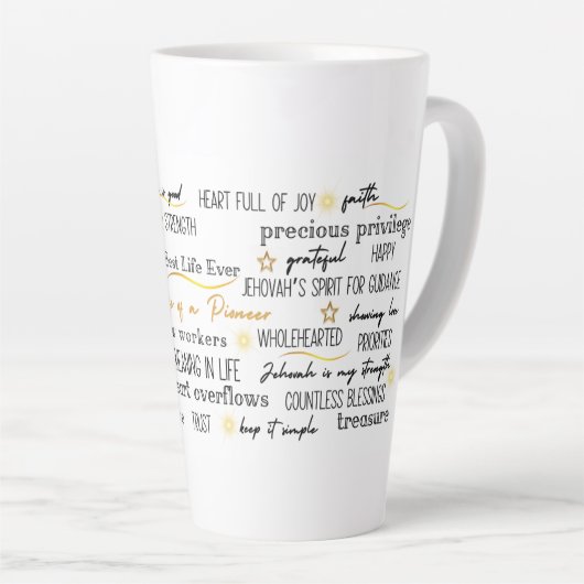 JWパイオニアコーヒーマグのブラザーのための人生 カフェラテマグ (右アングル)