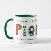 JWパイオニアピエードおもしろいラップマのまわりにグ マグカップ (左)