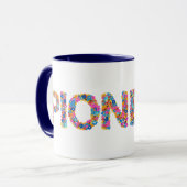 JWパイオニアラップのまわりにフローラタイポグラフィマグカップ マグカップ (正面左)