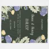 JWパーソナライズされたアニバーサリーギフト フリースブランケット (正面(横))