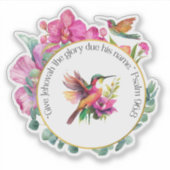 JWビニールステッカー2025年ハミングバードとの文字 シール (正面)