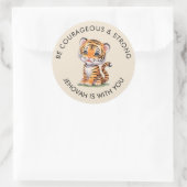 JWラウンドステッ子供へカー、勇気と強さを持つ ラウンドシール (バッグ)