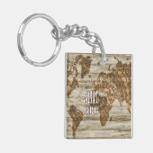 JWヴィンテージマップキーチェーン2025年文字 キーホルダー (正面左)
