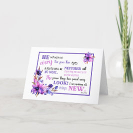 JW共感書の黙示録21:3,4 サンキューカード