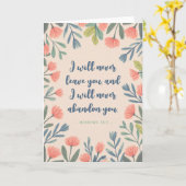 JW勇気付けられるグリーティングカードヘブライ13:5 カード (黄色い花)