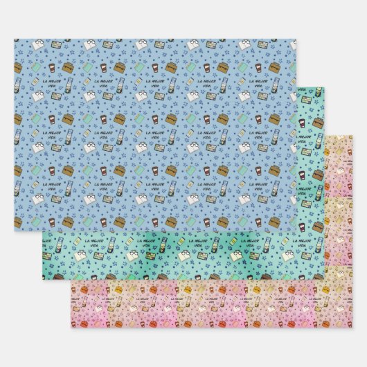 JW同胞体のギフトラッピング紙 スペインの ラッピングペーパーシート (セット)