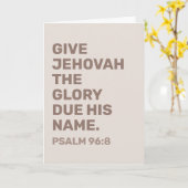 JW年文字2025グリーティングカード – Psalm 96:8 カード (黄色い花)