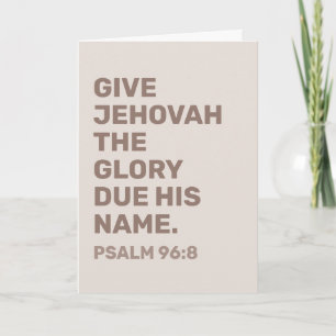 JW年文字2025グリーティングカード – Psalm 96:8 カード