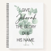 JW年文字2025ユーカリ付き ノートブック (正面)