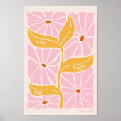 JW聖なる書物、 経典バイブル抽象芸術マスタードピンク ポスター (正面)