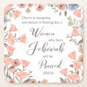 JW長老の妻への贈り物 スクエアペーパーコースター (正面)