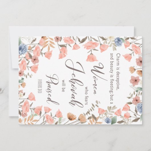 JW長老の妻カードへのギフト カード (正面)