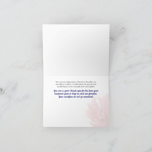 JW高齢者およびサーキットの監督の妻に感謝 サンキューカード (内部)