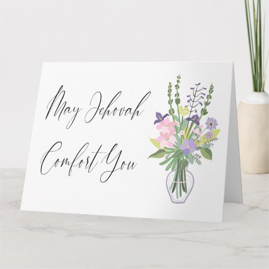 JW 哀悼 マイケル 25:8節 主はあなたを慰められます カード (正面)