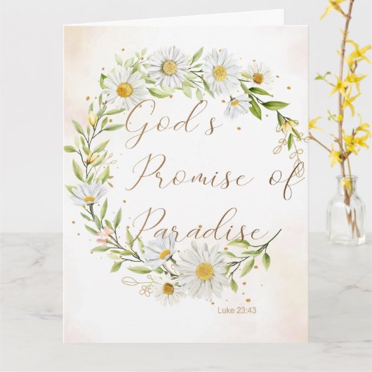 JW 哀悼 JW 葬儀 ルカ 23:43 カード (黄色い花)