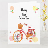 JW 新しい奉仕の年を祝う カード (黄色い花)