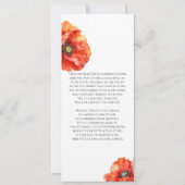 JW 追悼会-葬儀 招待 赤いポピー 招待状 (裏面)