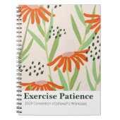JW 2023地域大会エクササイズ忍耐 ノートブック (正面)