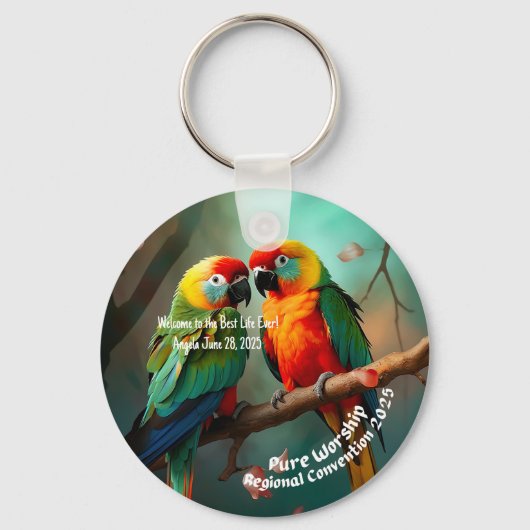 JW 2025地域大会バプテスマ記念ギフト キーホルダー (正面)