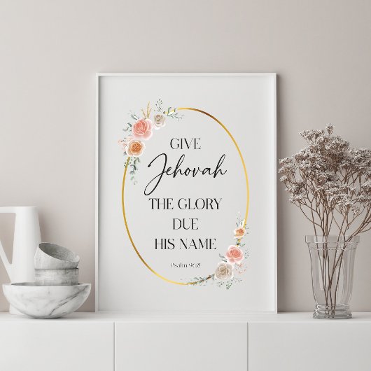 JW 2025年文字バラプリント ポスター