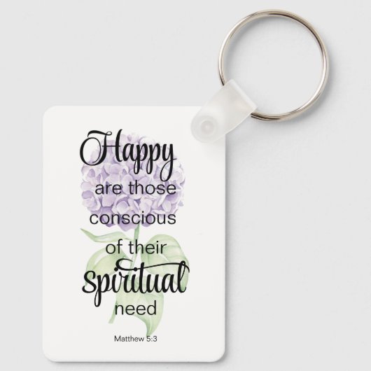 JW 2025 Year Text with Hydrangea Print キーホルダー (裏面)